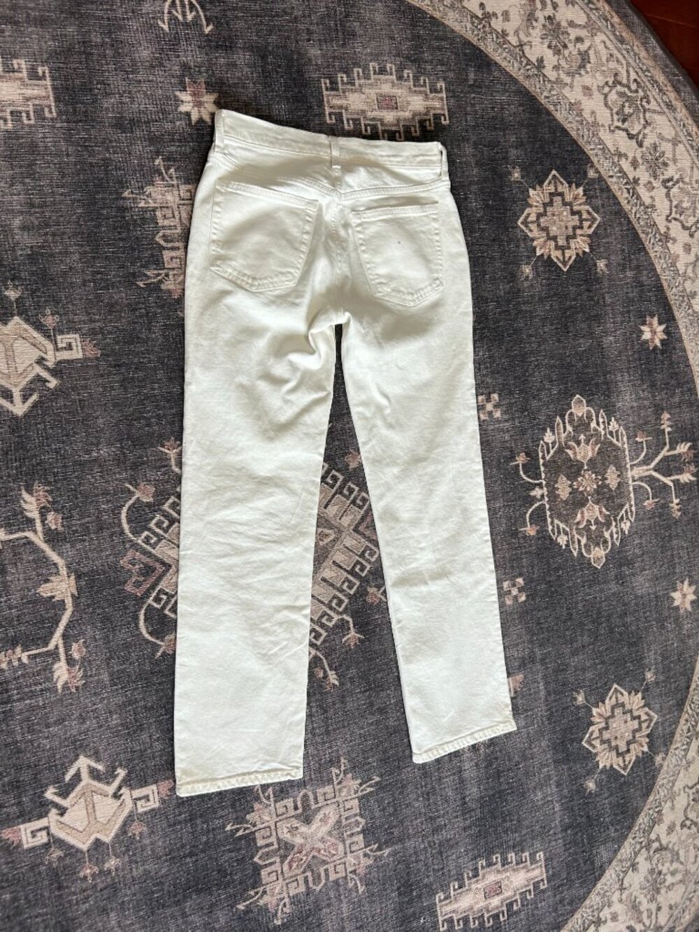GAP Classoc Straight Mid Rise White Jeans Size 28/6R - Picture 2 of 4